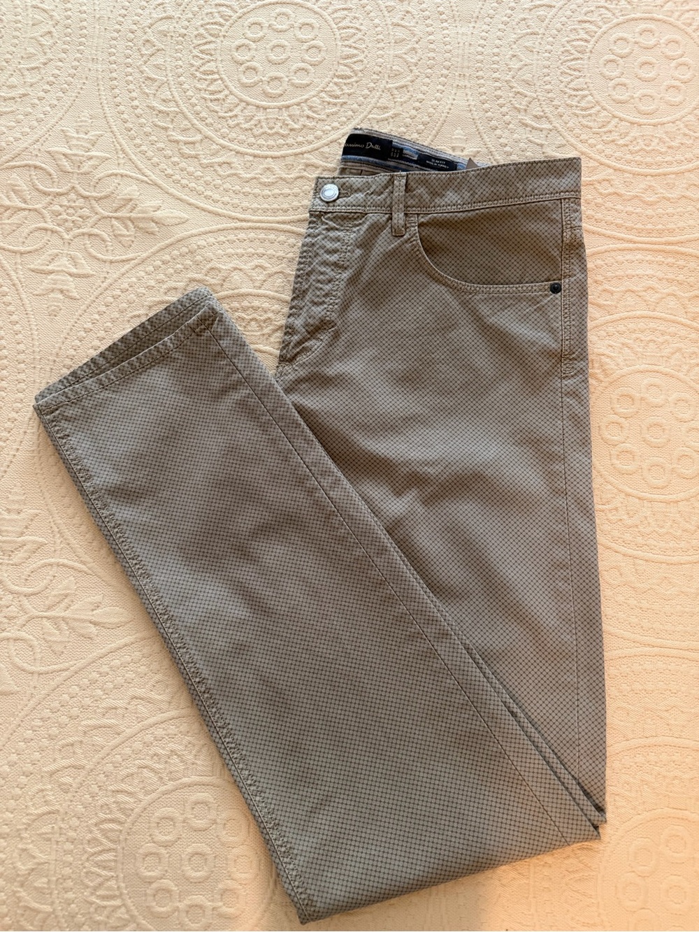 Nassimo Dutti Mens Beige Khaki Chino Pants Slim Fit Size 32x32 Dutti